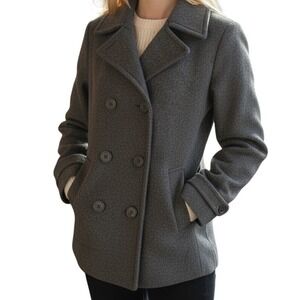 Delia's Gray Wool Blend Coat Small Classic Tailored Minimal Vintage Y2K‎ Winter
